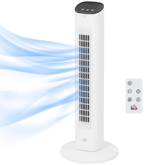 Ventilateur Colonne Welltin 50W 3 Vitesses Télécommande Minuterie 15h LED