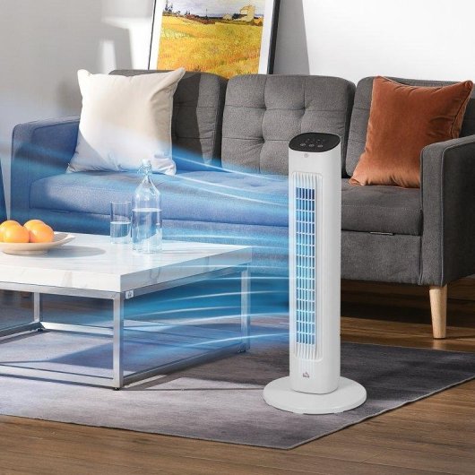 Ventilateur Colonne Welltin 50W 3 Vitesses Télécommande Minuterie 15h LED