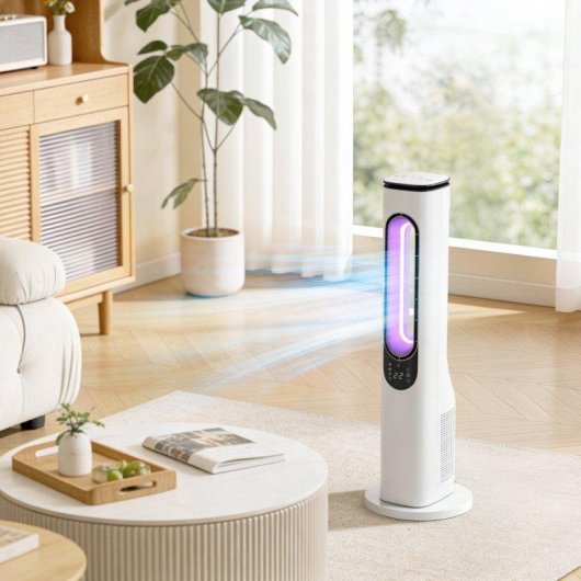 Ventilador Torre Welltin WT-TF01 3 Velocidades Sin Aspas con Luz LED y Mando a Distancia