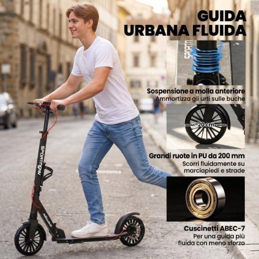 Patinete elétrico Welltin dobrável 120W para crianças 7-12 anos Freio e descanso