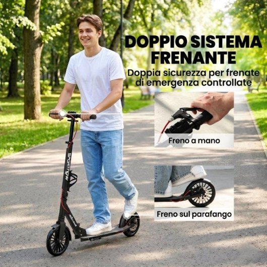 Patinete elétrico Welltin dobrável 120W para crianças 7-12 anos Freio e descanso