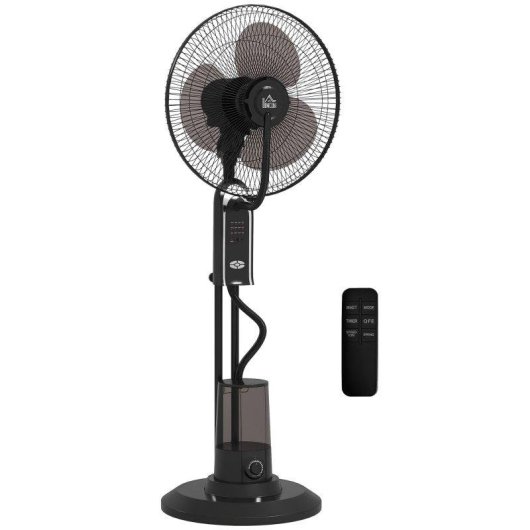 Ventilador de Pie Welltin 3 Velocidades Nebulizador 3 Modos Oscilación 70° con Mando y Temporizador
