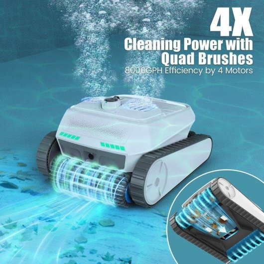 Robot nettoyeur de piscine Aiper PC200 Lite 8000 GPH 300m² Blanc