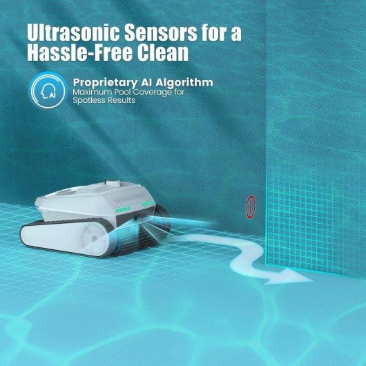 Robot nettoyeur de piscine Aiper PC200 Lite 8000 GPH 300m² Blanc