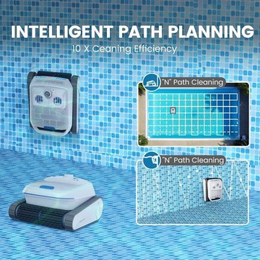 Robot Nettoyeur de Piscine Aiper PC200 2,5h Autonomie 300m² Navigation Intelligente