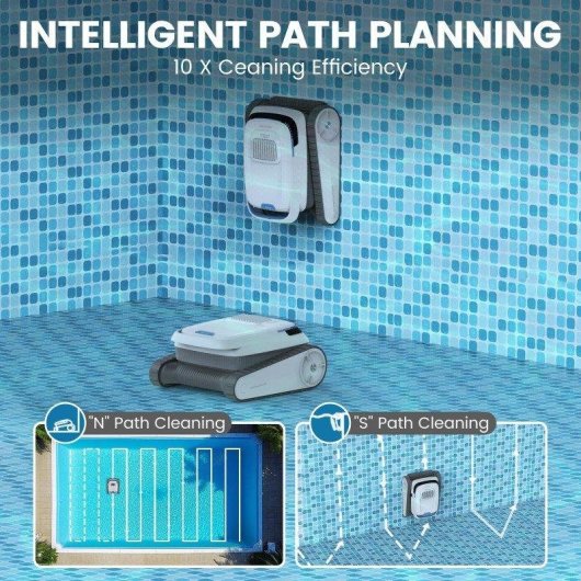 Robot Nettoyant Piscines Welltin PC10 45000Pa 3 Modes 120min 170m²