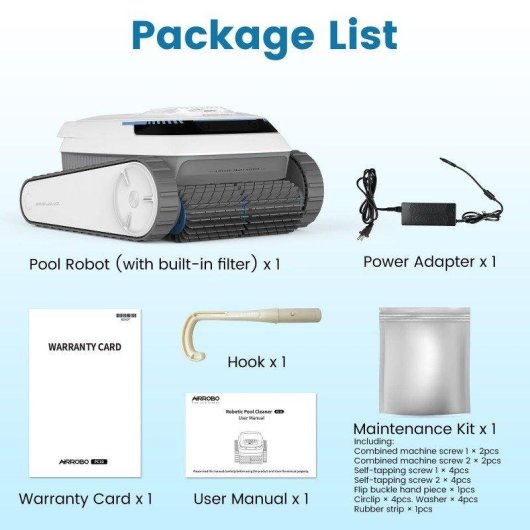 Robot Nettoyant Piscines Welltin PC10 45000Pa 3 Modes 120min 170m²