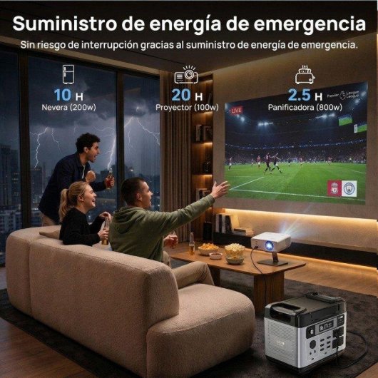 Estación de energía Oukitel P2001 PRO 2048Wh 4 AC, 5 USB Batería LiFePO4 Pantalla LCD Carga rápida