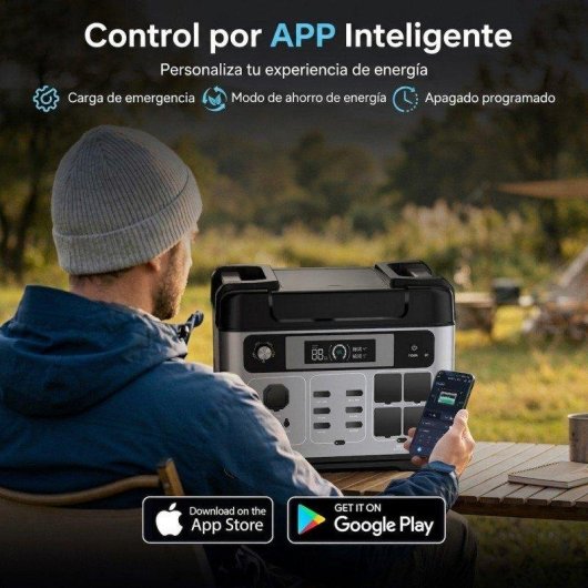Estación de energía Oukitel P2001 PRO 2048Wh 4 AC, 5 USB Batería LiFePO4 Pantalla LCD Carga rápida