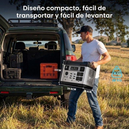 Estación de energía Oukitel P2001 PRO 2048Wh 4 AC, 5 USB Batería LiFePO4 Pantalla LCD Carga rápida