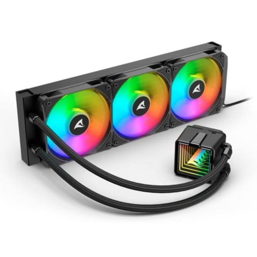 Refrigeración líquida Sharkoon S100 ARGB 360 mm 3 ventiladores RGB direccionables