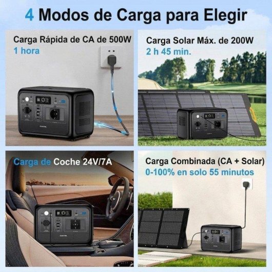 Energie-Station Oukitel P800 512Wh 9 Anschlüsse AC/DC/USB LiFePO4 Batterie LCD-Display Schnellladung