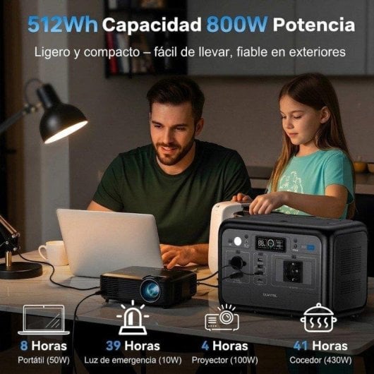 Energie-Station Oukitel P800 512Wh 9 Anschlüsse AC/DC/USB LiFePO4 Batterie LCD-Display Schnellladung