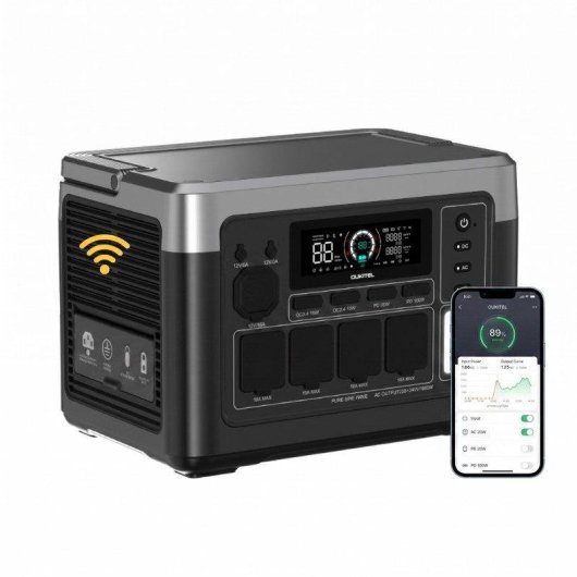 Estación de energía Oukitel P1000E Plus 1024Wh 11 puertos LiFePO4 carga rápida APP