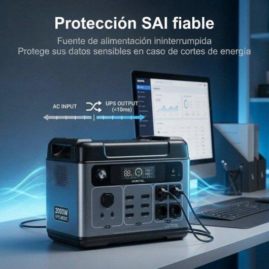 Station d’énergie Oukitel P2001 Plus 2048Wh 4 ports AC et USB LiFePO4 UPS
