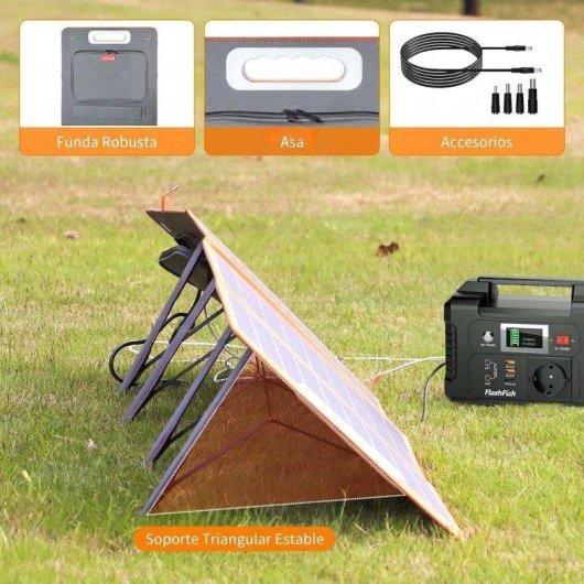Estación de energía Welltin E200 151Wh 2 AC, 2 USB QC3.0, Li-ion Cargador solar