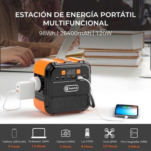 Energie-Station Welltin A101 98Wh 6 Anschlüsse AC, USB QC3.0, Type-C PD Li-ion Akku Solar