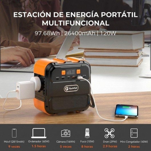 Energie-Station Welltin A101 98Wh 6 Anschlüsse AC, USB QC3.0, Type-C PD Li-ion Akku Solar