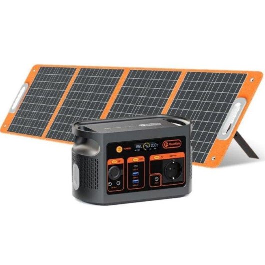 Energie-Station Welltin E103 179,2Wh 8 Anschlüsse AC, USB, DC LiFePO4 Batterie Solarpanel 100W