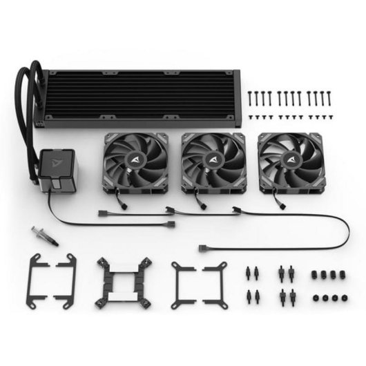 Refrigeration Liquide Sharkoon S40 360 mm 3 Ventilateurs PWM Noir Coussin Thermique
