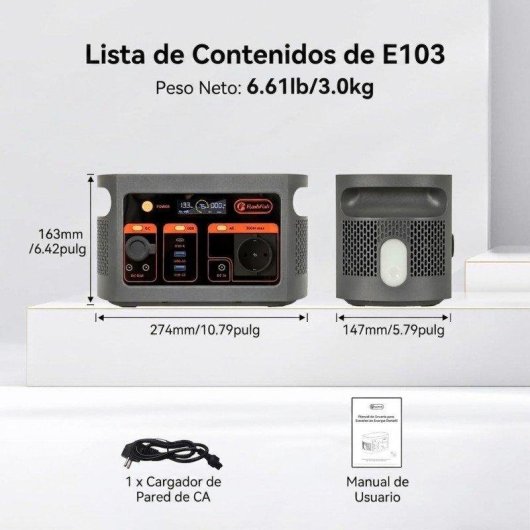 Energie-Station Welltin E103 179,2Wh 8 Anschlüsse AC, USB, DC LiFePO4 Batterie Schnellladung