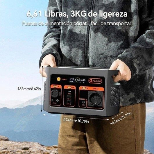 Stazione di energia Welltin E103 179,2Wh 8 porte AC, USB, DC Batteria LiFePO4 Ricarica rapida solare