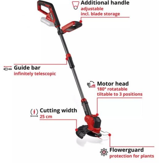 Tondeuse à bord sans fil Einhell GE-CT 18/25 Li-Solo Power X-Change 18V