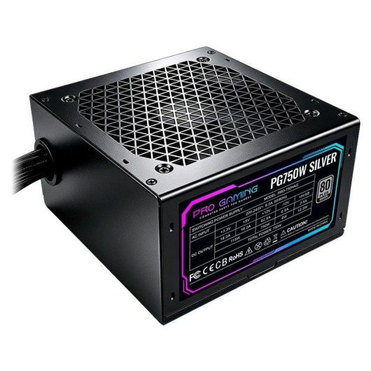 Fuente de Alimentación ProGaming PG750W 750W Certificação 80 Plus Silver Silenciosa