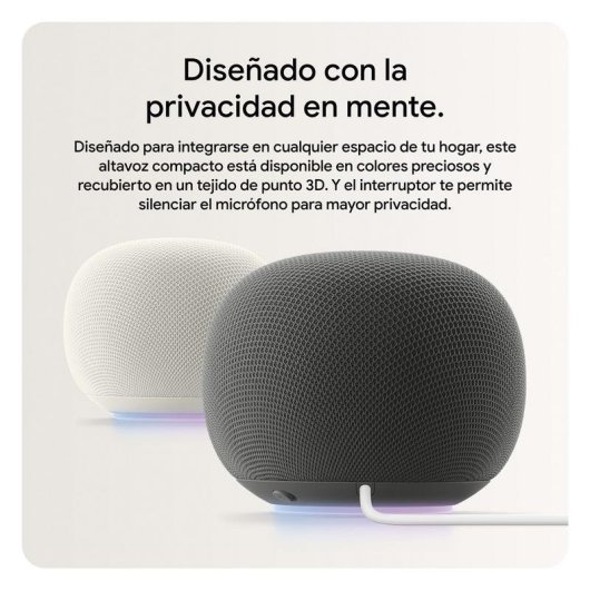 Enceintes Google Home Ovales Wi-Fi 6 Bluetooth 5.4 avec Micro Intégré