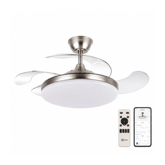 Ventilador de Techo con Luz Bilake Two 50W 108cm Motor DC Aspas Retráctiles Bluetooth Silencioso