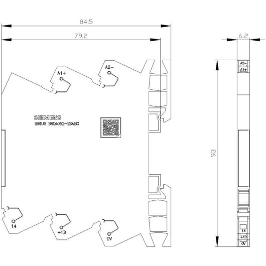 Relé de potencia Siemens 3RQ4052-2SM30 IP20 24V 6A