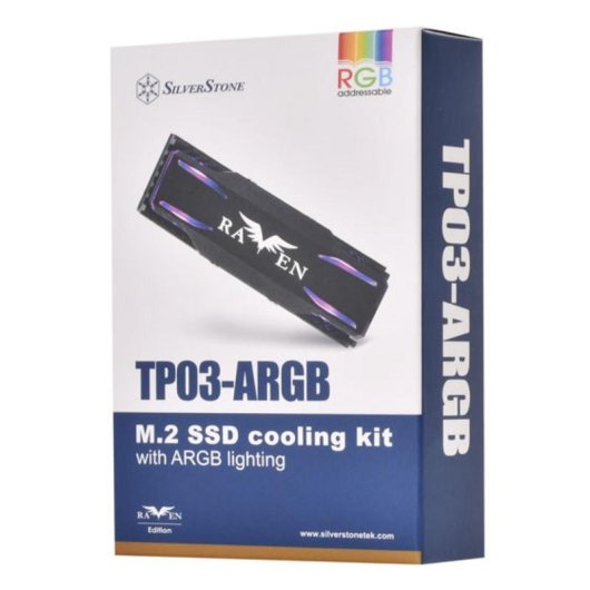 Dissipador SSD M.2 SilverStone TP03-ARGB RGB Alumínio