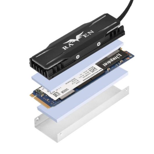 Dissipador SSD M.2 SilverStone TP03-ARGB RGB Alumínio