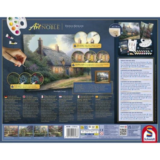 Kit de Pintura Acrílica Schmidt Spiele My ArtNOBLE Thomas Kinkade Moonlight Cottage