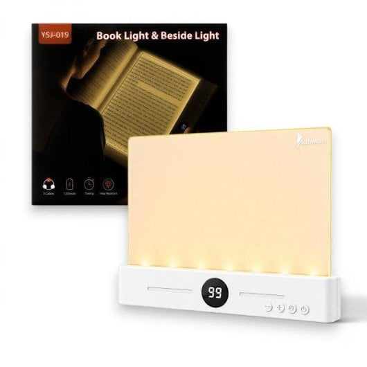 Lâmpada de Leitura LED Recarregável Karawan LS109, Painel Acrílico e Luz Quente