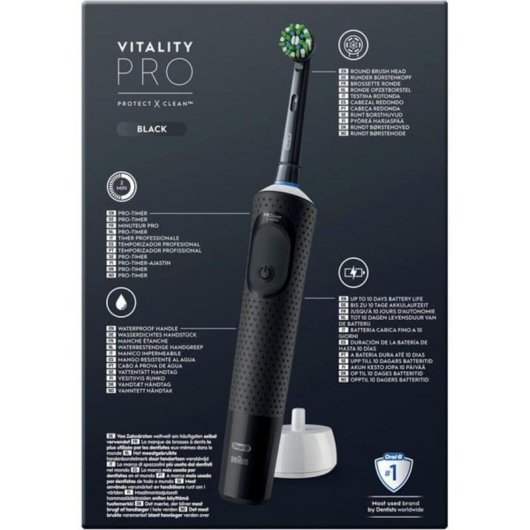 Cepillo de dientes eléctrico oscilante rotativo Braun Oral-B Vitality Pro 3 Modos 1 Cabezal Temporizador
