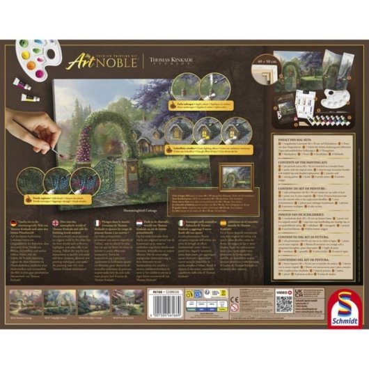 Set de pintura acrílica Schmidt Spiele My ArtNOBLE Thomas Kinkade - Hummingbird Cottage