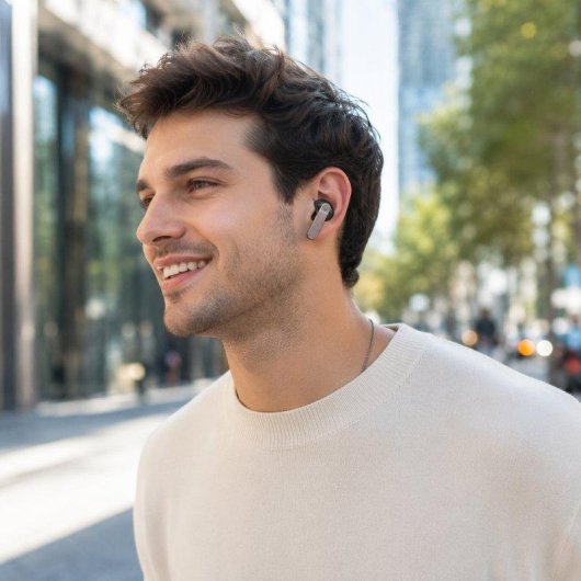 Auriculares Karawan Buds4 inalámbricos Bluetooth in-ear para música y viajes blanco