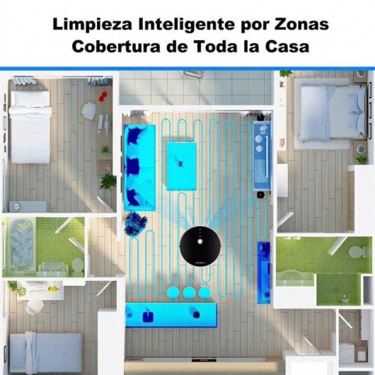 Aspirapolvere Robot Rolipo C30B 6000Pa 350ml HEPA WIFI 100 min