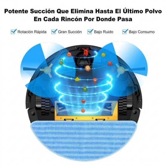 Aspirapolvere Robot Rolipo C30B 6000Pa 350ml HEPA WIFI 100 min