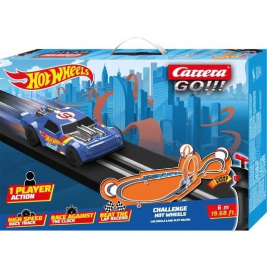 Pista de Corridas Carrera GO!!! Challenge Hot Wheels 1:43 6 metros