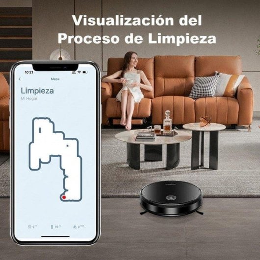 Aspiradora Robot Rolipo ROUNY C7 250 ml Navegación 2D Antienredos Alexa
