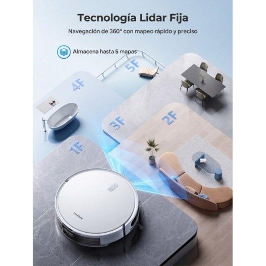 Akku Staubsauger Rolipo Honiture T10 5000Pa Lidar Wischfunktion 120 Min
