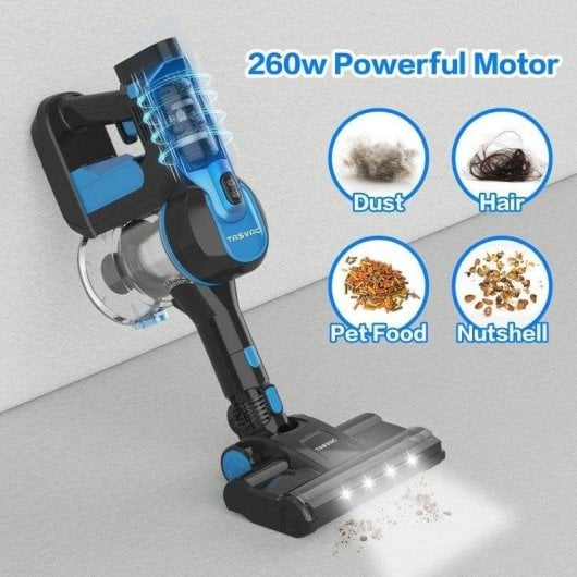 Aspirapolvere senza Fili Rolipo TASVAC S8 250W 30 min Spazzola Morbida Blu