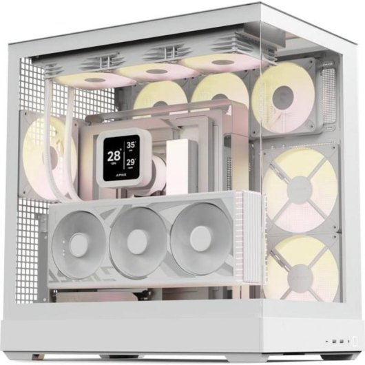 Case PC APNX V2-F Torre Midi ATX Bianco RGB
