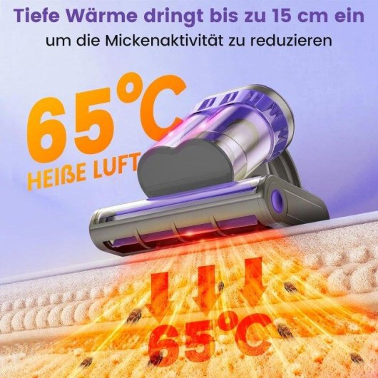 Aspiradora de Tapicerías Rolipo M1 Luz UV Calor 50°C Antiácaros