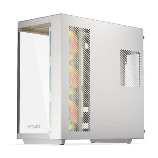Caja PC Krux Empero ATX RGB Panel de Vidrio Blanco