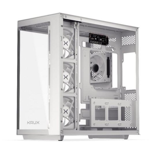 Caja PC Krux Empero ATX RGB Panel de Vidrio Blanco