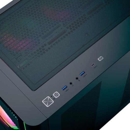Boîtier PC Tour Midi ATX Aerocool P500C Evo Panneau Verre Courbé ARGB
