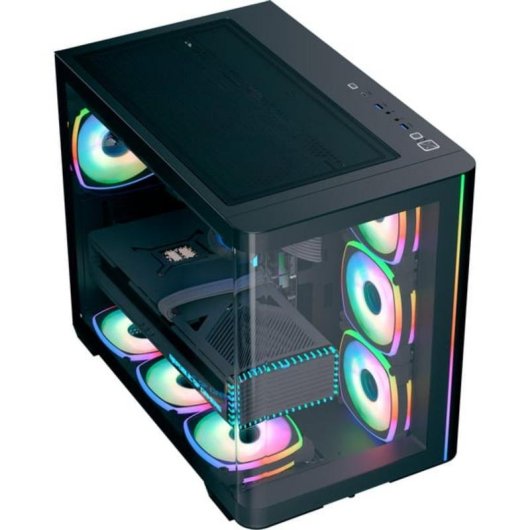 Boîtier PC Tour Midi ATX Aerocool P500C Evo Panneau Verre Courbé ARGB